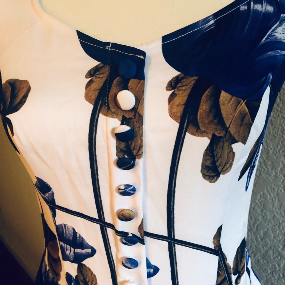 Belle Poque Floral Summer Wedding Vintage Retro Style dress - Picture 5 of 14